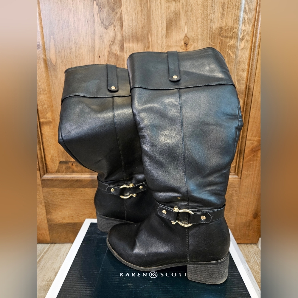 Women's Wide Black Vickky Boots